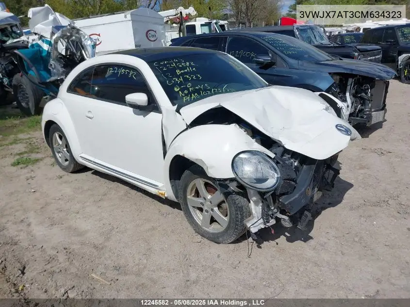 2012 Volkswagen Beetle VIN: 3VWJX7AT3CM634323 Lot: 12245582