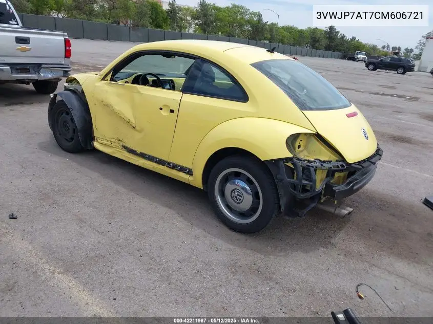 2012 Volkswagen Beetle 2.5L VIN: 3VWJP7AT7CM606721 Lot: 42211987