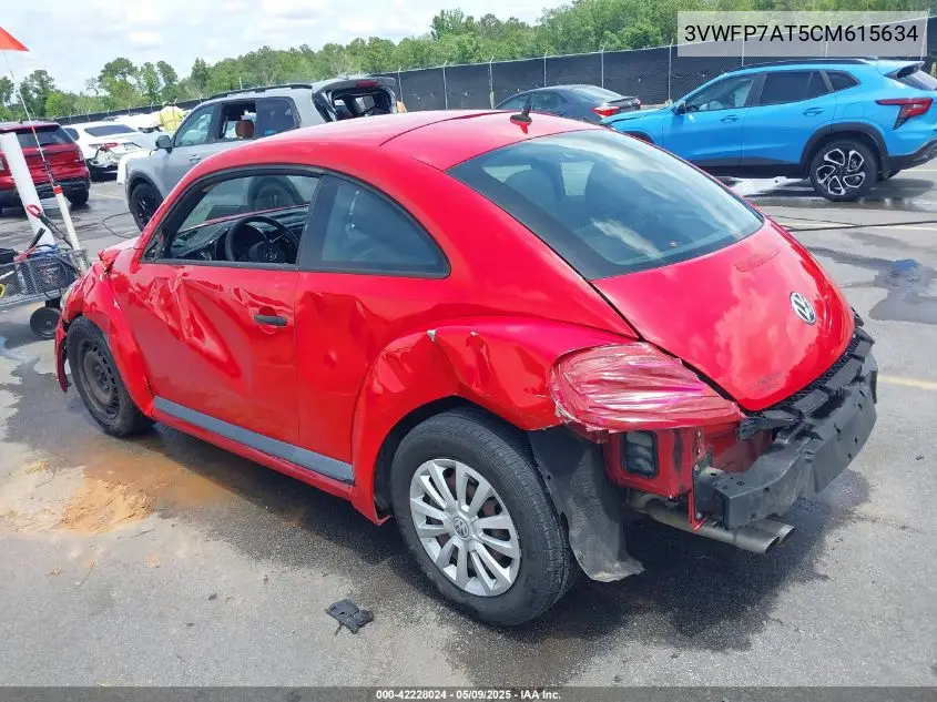 2012 Volkswagen Beetle Entry VIN: 3VWFP7AT5CM615634 Lot: 42228024