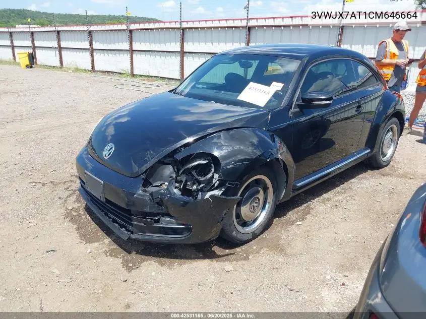 2012 Volkswagen Beetle 2.5L VIN: 3VWJX7AT1CM646664 Lot: 42531165