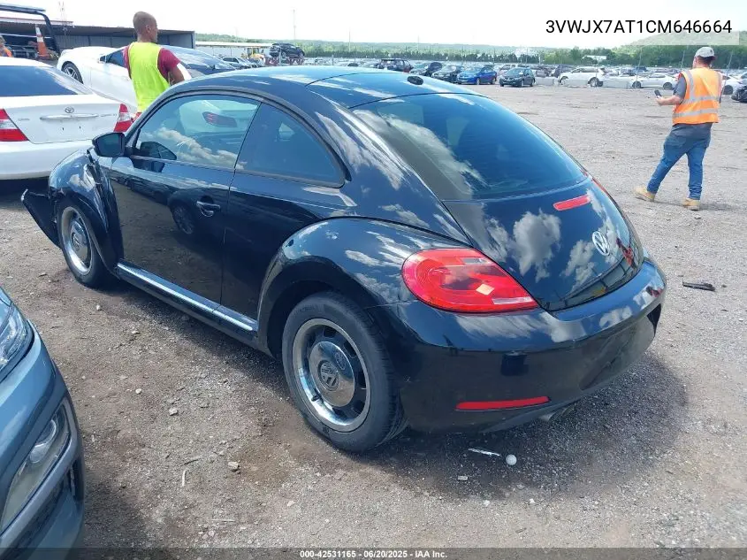2012 Volkswagen Beetle 2.5L VIN: 3VWJX7AT1CM646664 Lot: 42531165