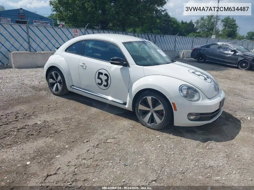 2012 Volkswagen Beetle 2.0T VIN: 3VW4A7AT2CM634487 Lot: 42585724