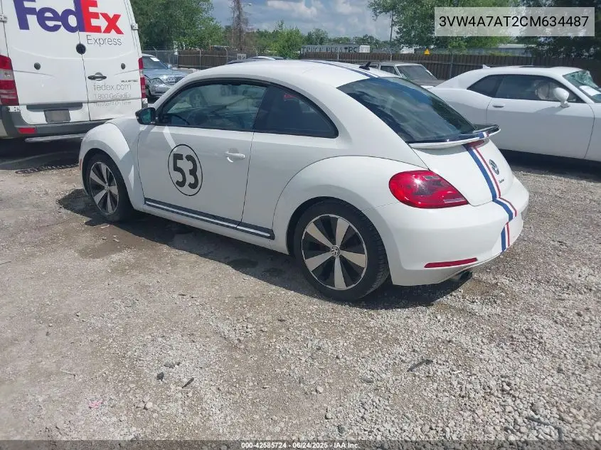 2012 Volkswagen Beetle 2.0T VIN: 3VW4A7AT2CM634487 Lot: 42585724