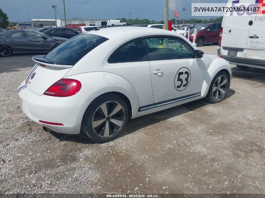 2012 Volkswagen Beetle 2.0T VIN: 3VW4A7AT2CM634487 Lot: 42585724