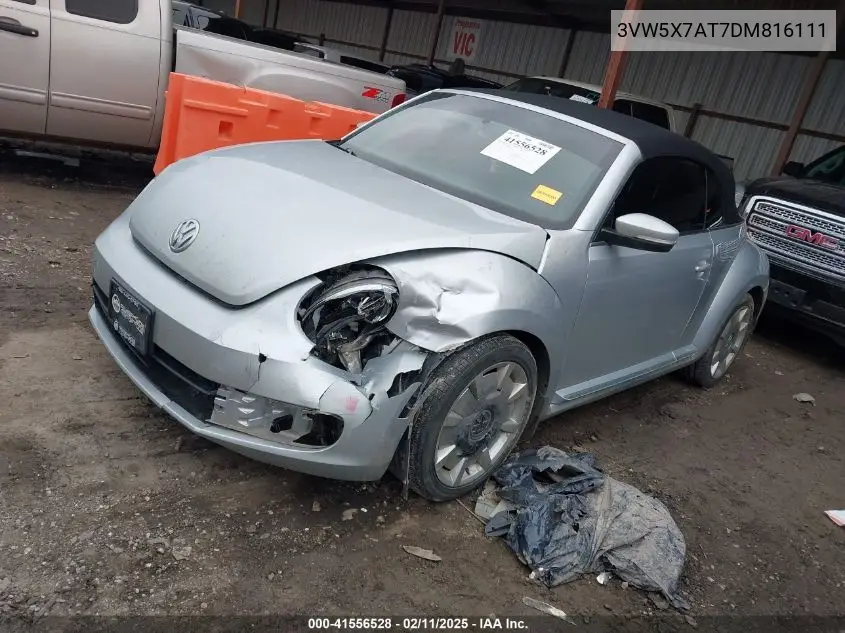 2013 Volkswagen Beetle 2.5L VIN: 3VW5X7AT7DM816111 Lot: 41556528