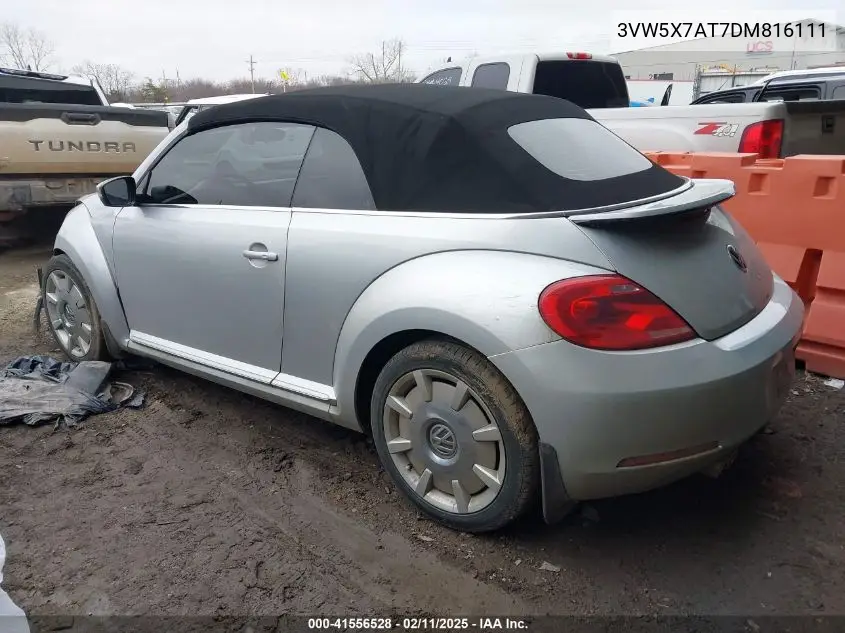 2013 Volkswagen Beetle 2.5L VIN: 3VW5X7AT7DM816111 Lot: 41556528