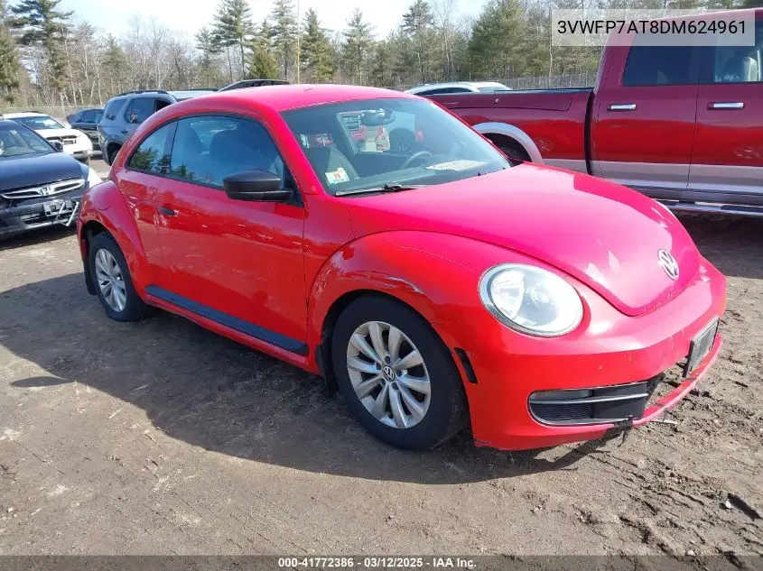 2013 Volkswagen Beetle 2.5L Entry VIN: 3VWFP7AT8DM624961 Lot: 41772386