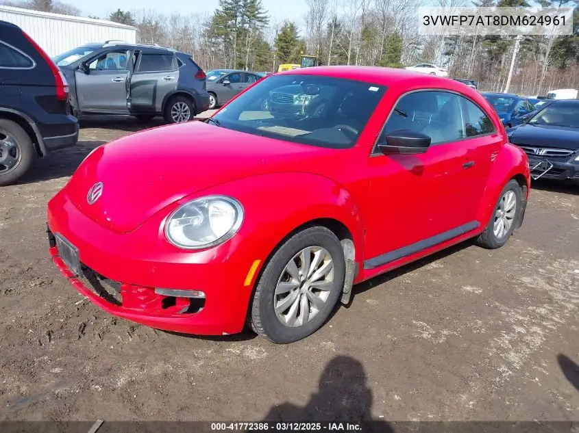 2013 Volkswagen Beetle 2.5L Entry VIN: 3VWFP7AT8DM624961 Lot: 41772386