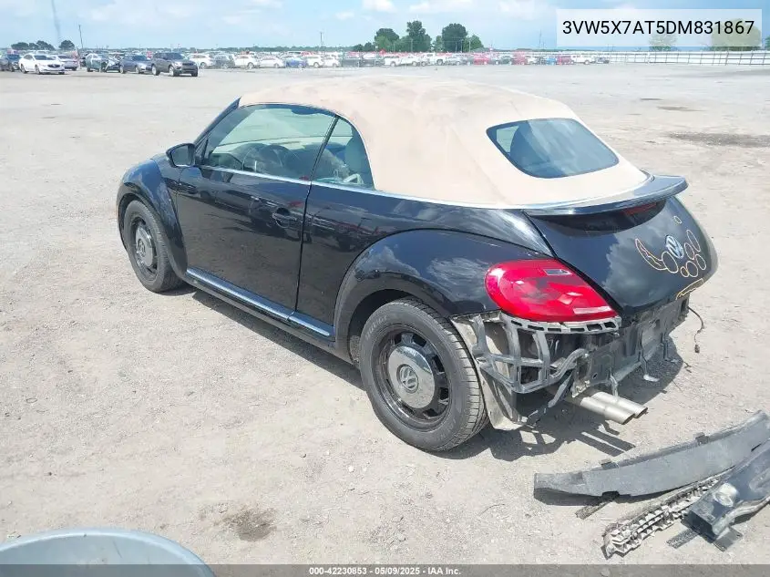 2013 Volkswagen Beetle 2.5L VIN: 3VW5X7AT5DM831867 Lot: 42230853