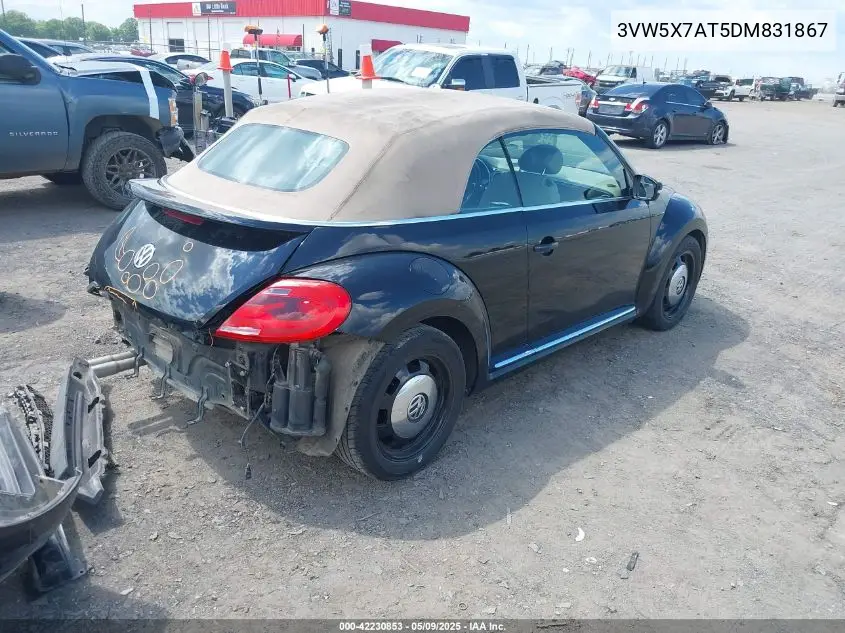 2013 Volkswagen Beetle 2.5L VIN: 3VW5X7AT5DM831867 Lot: 42230853