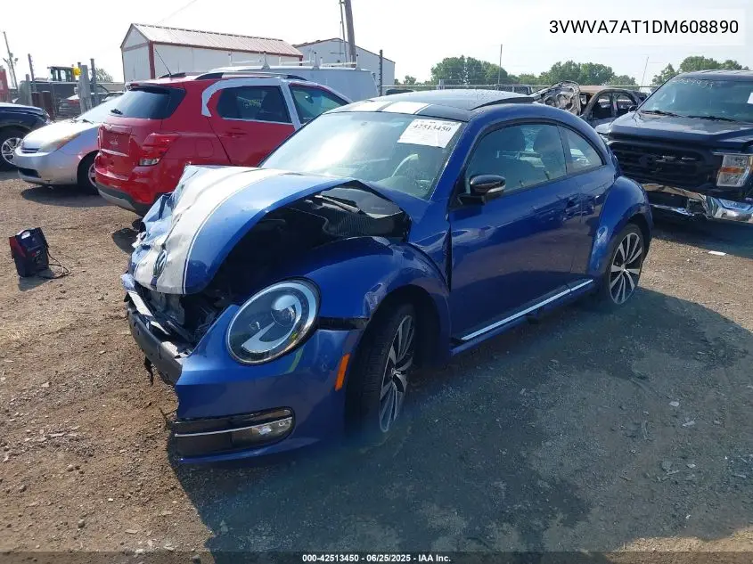 2013 Volkswagen Beetle 2.0T Turbo VIN: 3VWVA7AT1DM608890 Lot: 42513450