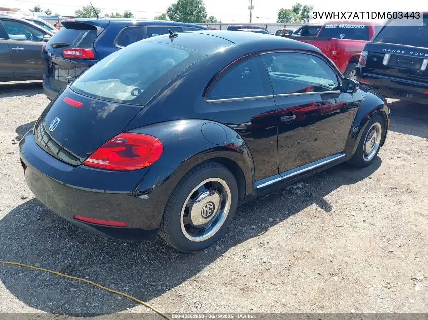 2013 Volkswagen Beetle 2.5L VIN: 3VWHX7AT1DM603443 Lot: 42552850