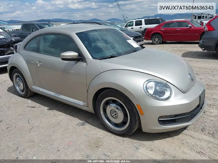 2013 Volkswagen Beetle 2.5L VIN: 3VWJX7AT6DM636343 Lot: 42571060