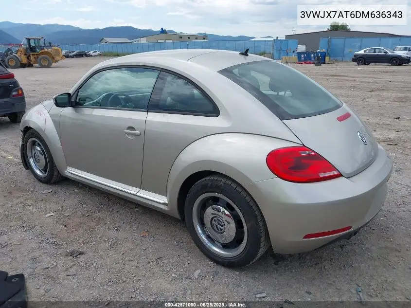 2013 Volkswagen Beetle 2.5L VIN: 3VWJX7AT6DM636343 Lot: 42571060