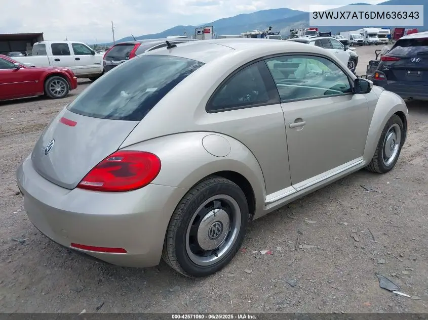 2013 Volkswagen Beetle 2.5L VIN: 3VWJX7AT6DM636343 Lot: 42571060