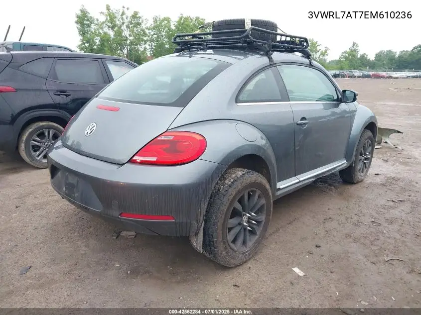 2014 Volkswagen Beetle 2.0L Tdi VIN: 3VWRL7AT7EM610236 Lot: 42562284