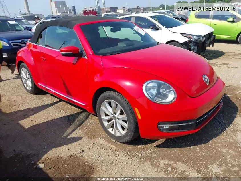 2014 Volkswagen Beetle VIN: 3VW5L7AT5EM801216 Lot: 42583824
