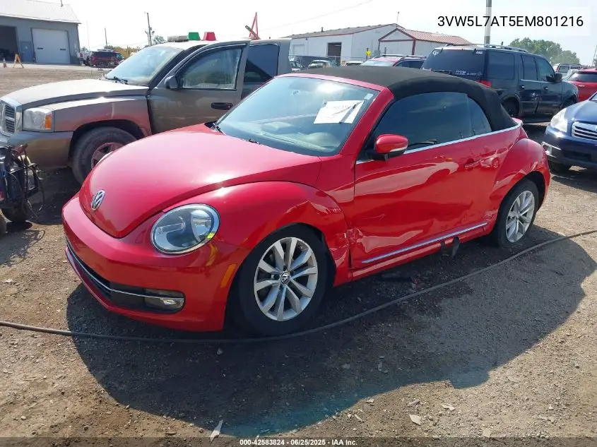 2014 Volkswagen Beetle VIN: 3VW5L7AT5EM801216 Lot: 42583824