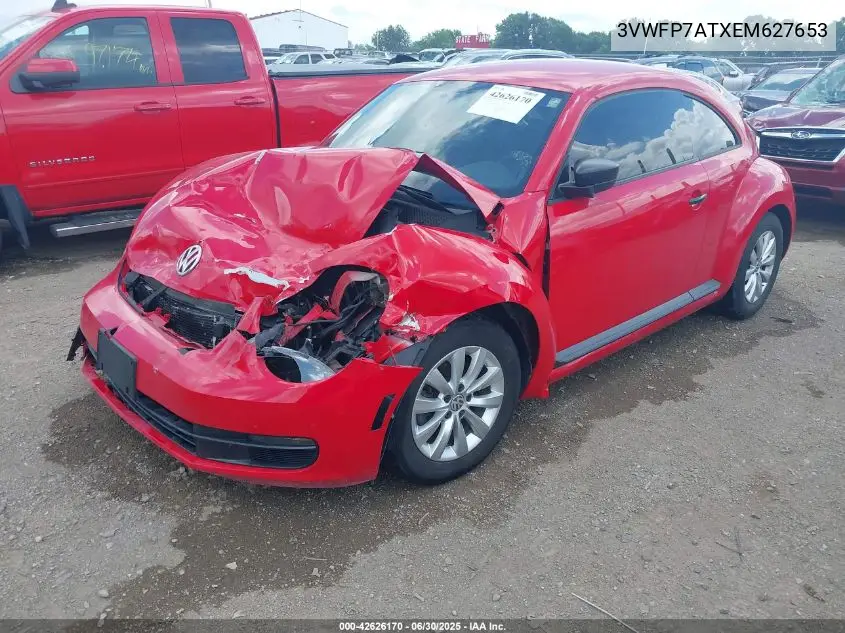 2014 Volkswagen Beetle 2.5L Entry VIN: 3VWFP7ATXEM627653 Lot: 42626170