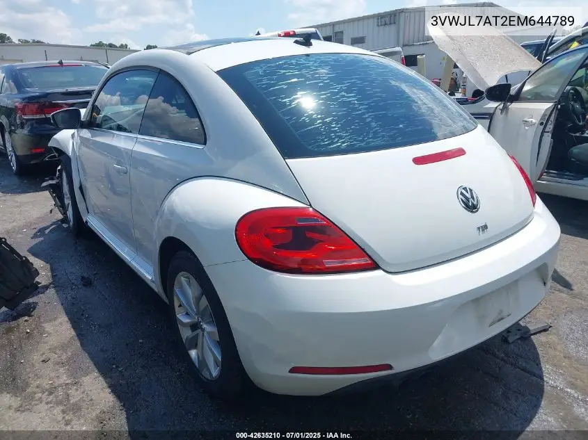 2014 Volkswagen Beetle 2.0L Tdi VIN: 3VWJL7AT2EM644789 Lot: 42635210