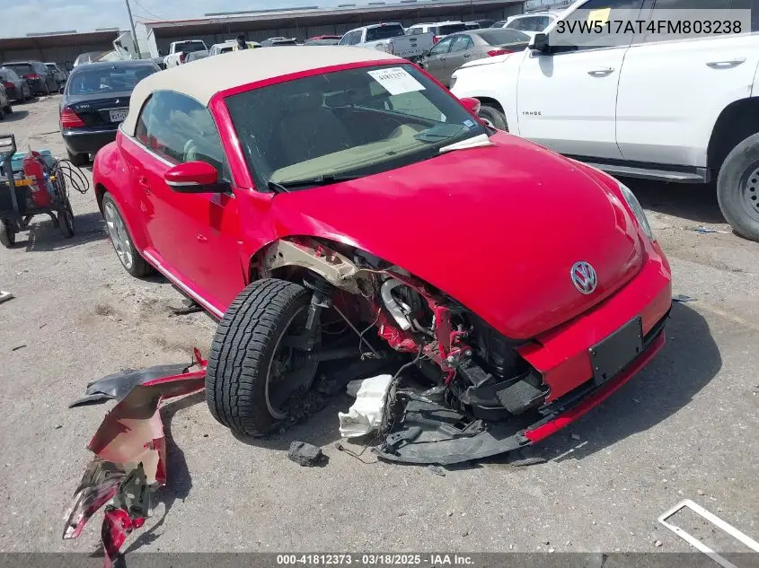 2015 Volkswagen Beetle 1.8T VIN: 3VW517AT4FM803238 Lot: 41812373