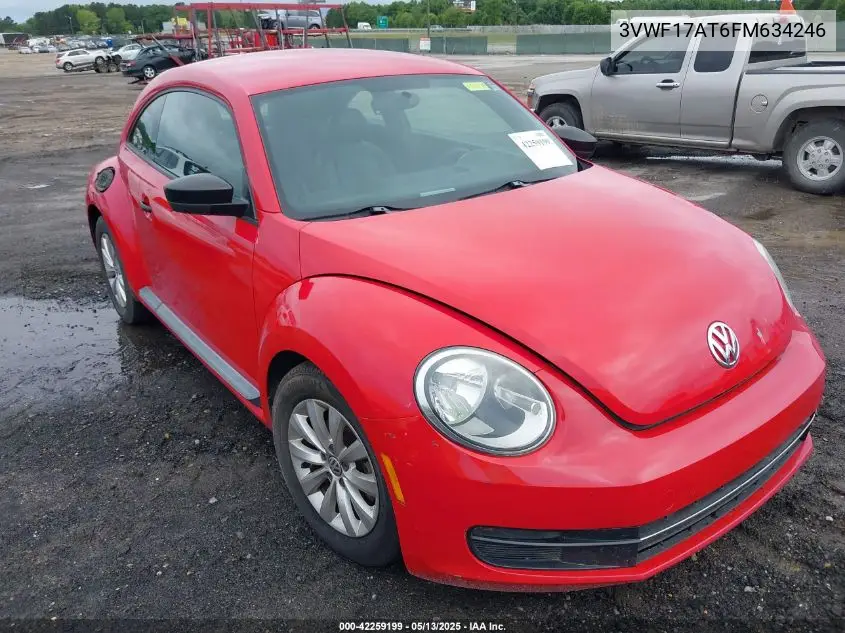 2015 Volkswagen Beetle 1.8T Fleet Edition VIN: 3VWF17AT6FM634246 Lot: 42259199