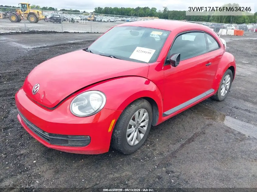 2015 Volkswagen Beetle 1.8T Fleet Edition VIN: 3VWF17AT6FM634246 Lot: 42259199