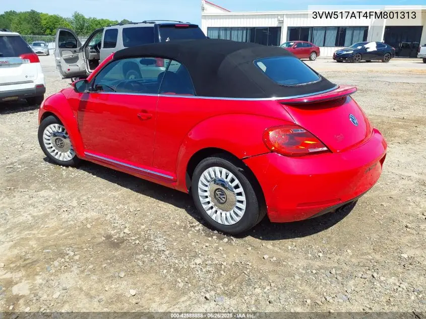 2015 Volkswagen Beetle 1.8T VIN: 3VW517AT4FM801313 Lot: 42588888