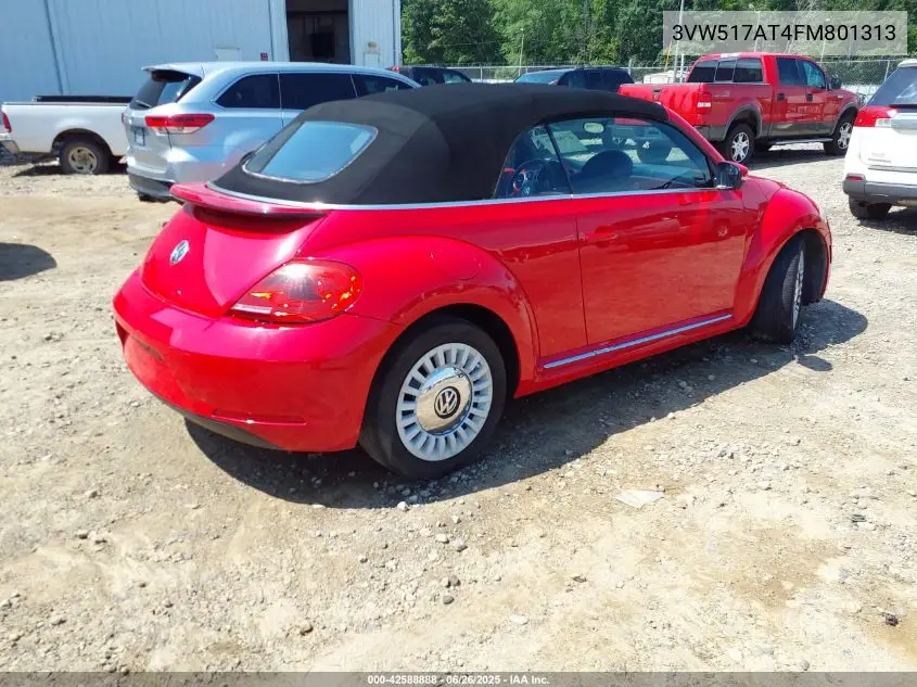 2015 Volkswagen Beetle 1.8T VIN: 3VW517AT4FM801313 Lot: 42588888