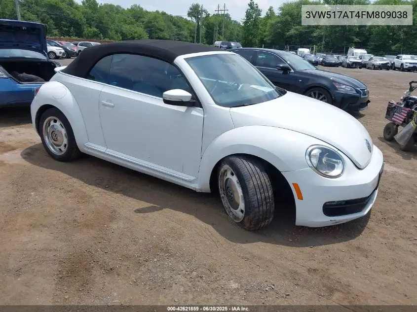 2015 Volkswagen Beetle 1.8T Classic VIN: 3VW517AT4FM809038 Lot: 42621859