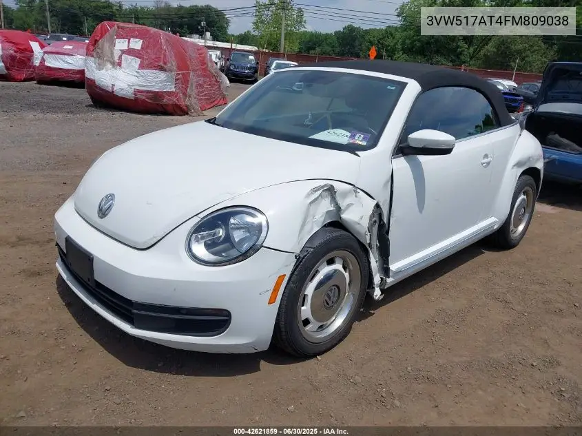 2015 Volkswagen Beetle 1.8T Classic VIN: 3VW517AT4FM809038 Lot: 42621859