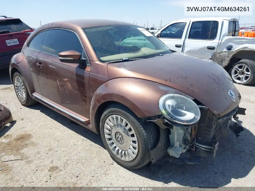 2016 Volkswagen Beetle 1.8T Se/1.8T Sel VIN: 3VWJ07AT4GM634261 Lot: 42043450