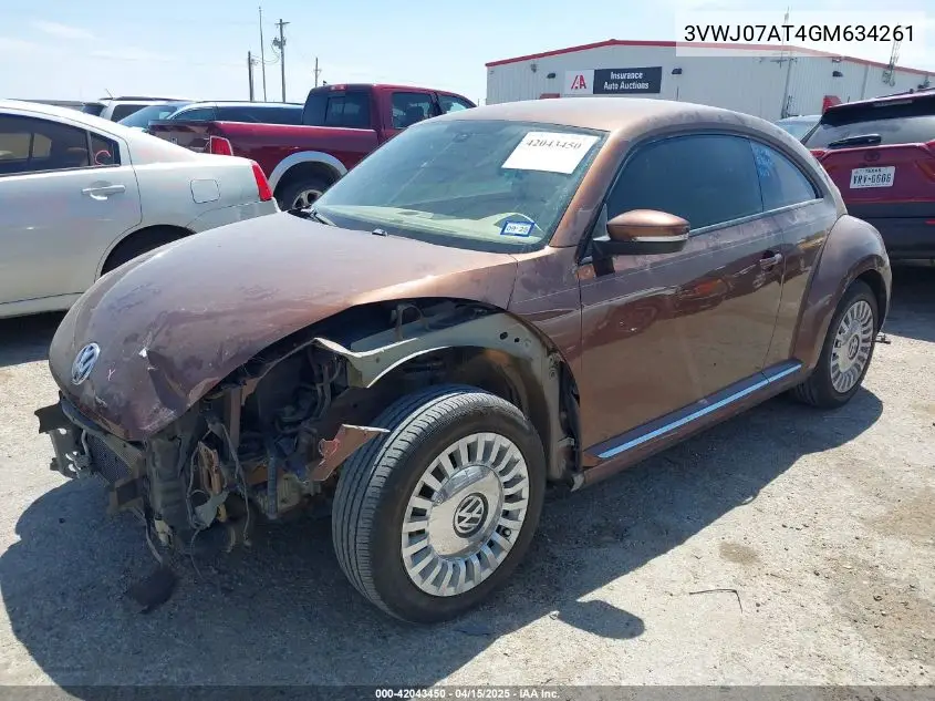 2016 Volkswagen Beetle 1.8T Se/1.8T Sel VIN: 3VWJ07AT4GM634261 Lot: 42043450
