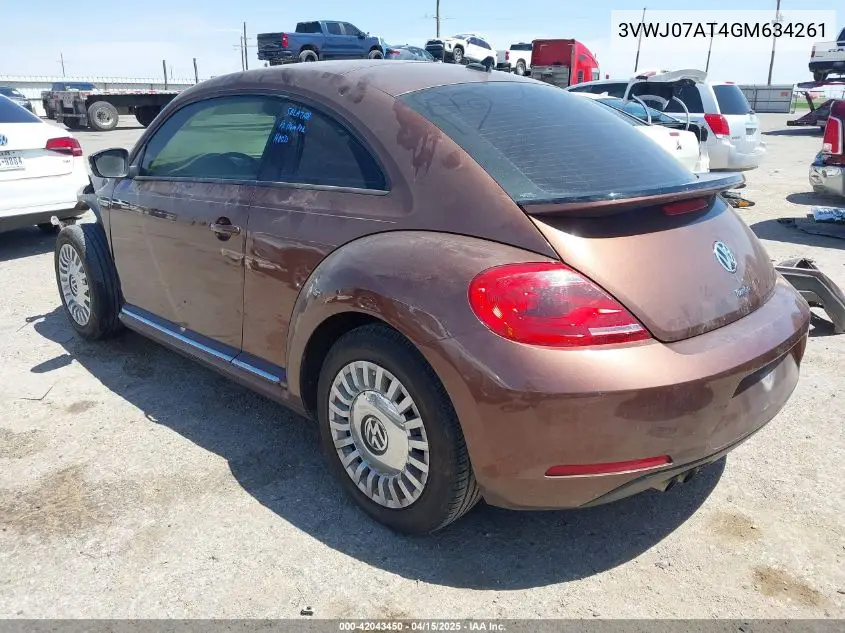 2016 Volkswagen Beetle 1.8T Se/1.8T Sel VIN: 3VWJ07AT4GM634261 Lot: 42043450