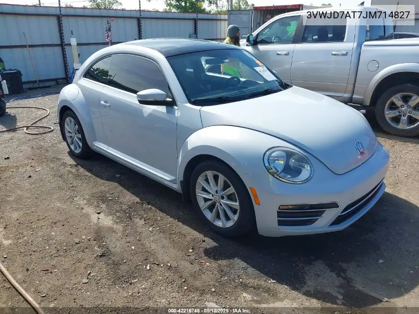2018 Volkswagen Beetle 2.0T Se VIN: 3VWJD7AT7JM714827 Lot: 42216745
