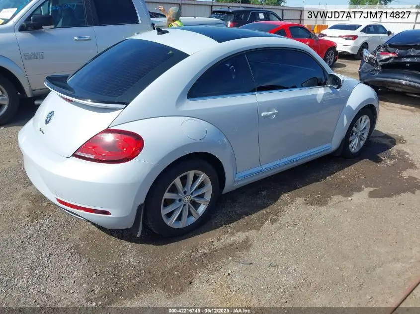 2018 Volkswagen Beetle 2.0T Se VIN: 3VWJD7AT7JM714827 Lot: 42216745