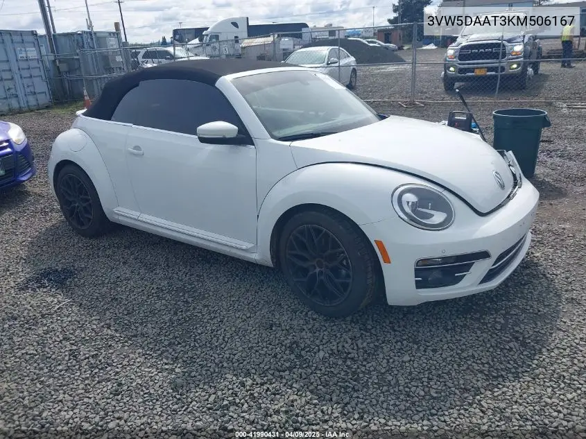 2019 Volkswagen Beetle 2.0T Final Edition Se/2.0T Final Edition Sel/2.0T S/2.0T Se VIN: 3VW5DAAT3KM506167 Lot: 41990431
