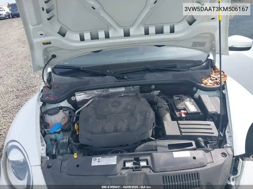 2019 Volkswagen Beetle 2.0T Final Edition Se/2.0T Final Edition Sel/2.0T S/2.0T Se VIN: 3VW5DAAT3KM506167 Lot: 41990431