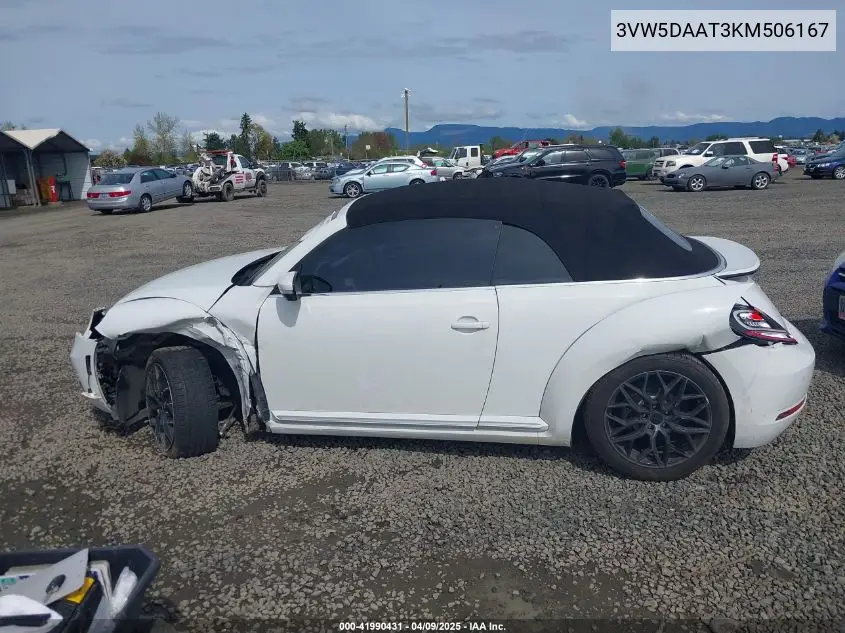 2019 Volkswagen Beetle 2.0T Final Edition Se/2.0T Final Edition Sel/2.0T S/2.0T Se VIN: 3VW5DAAT3KM506167 Lot: 41990431