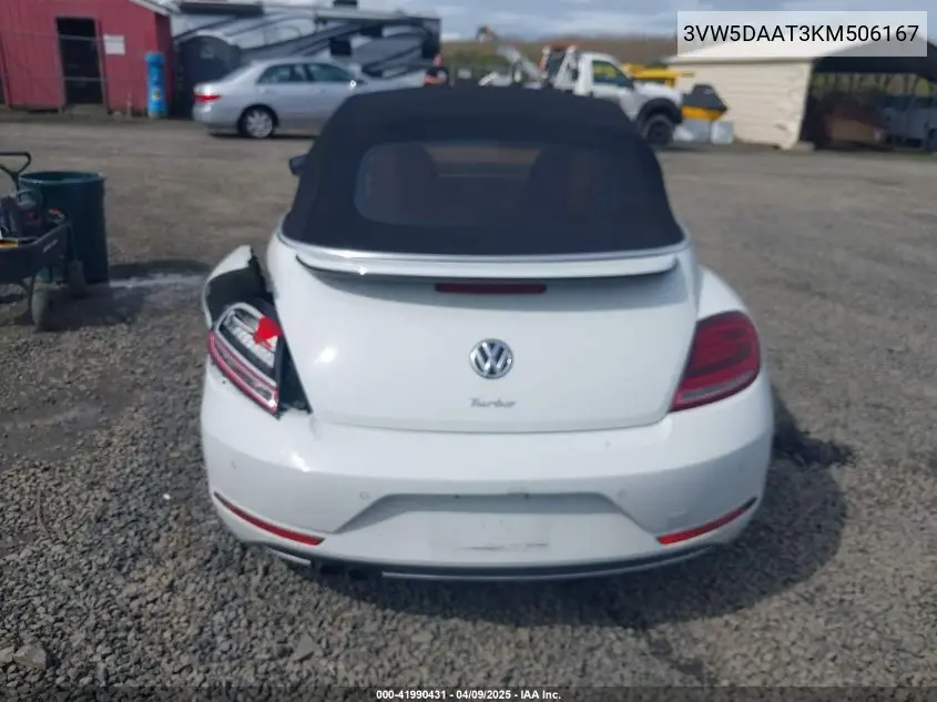 2019 Volkswagen Beetle 2.0T Final Edition Se/2.0T Final Edition Sel/2.0T S/2.0T Se VIN: 3VW5DAAT3KM506167 Lot: 41990431