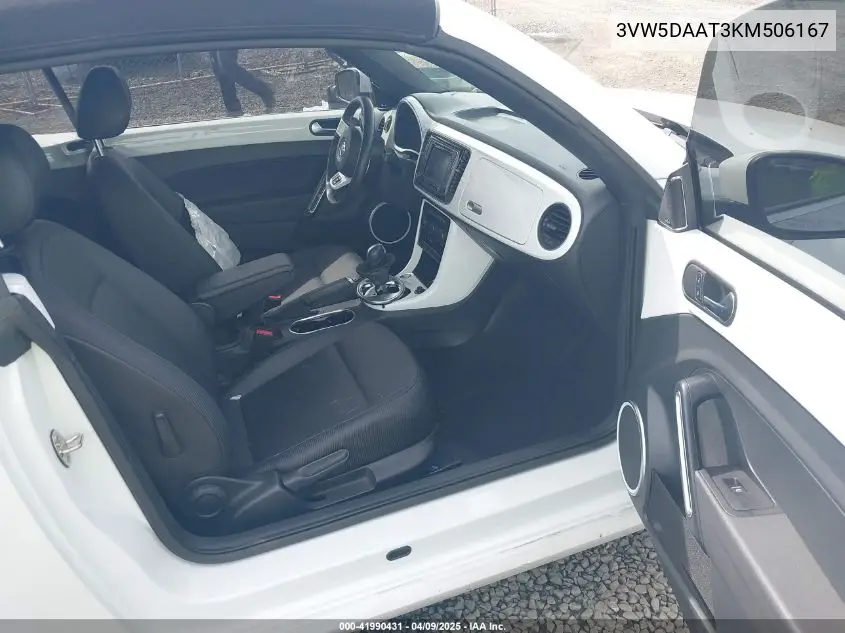 2019 Volkswagen Beetle 2.0T Final Edition Se/2.0T Final Edition Sel/2.0T S/2.0T Se VIN: 3VW5DAAT3KM506167 Lot: 41990431