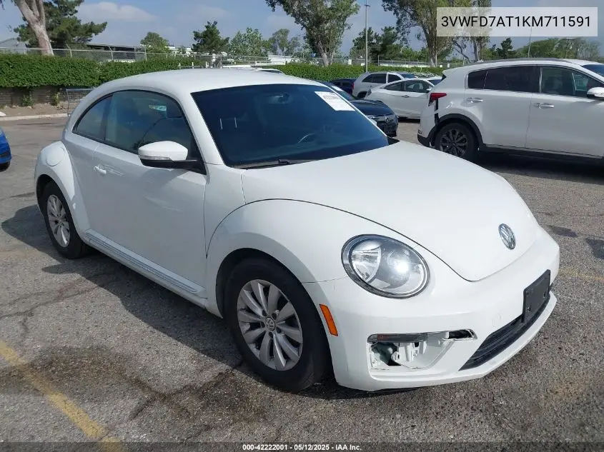 2019 Volkswagen Beetle 2.0T Final Edition Se/2.0T Final Edition Sel/2.0T S VIN: 3VWFD7AT1KM711591 Lot: 42222001