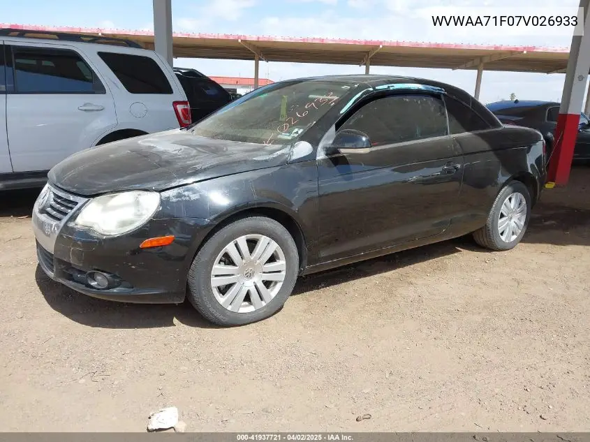 2007 Volkswagen Eos 2.0T VIN: WVWAA71F07V026933 Lot: 41937721