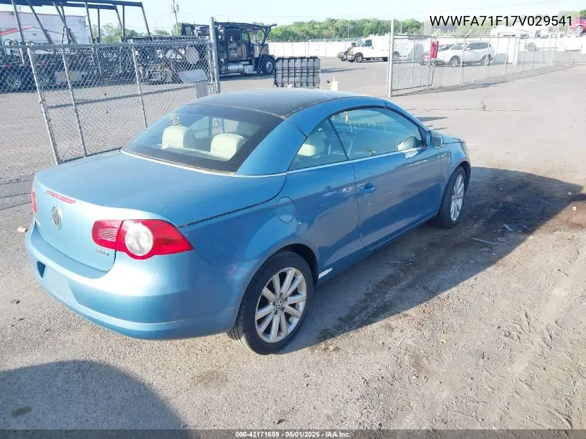 2007 Volkswagen Eos 2.0T VIN: WVWFA71F17V029541 Lot: 42171659
