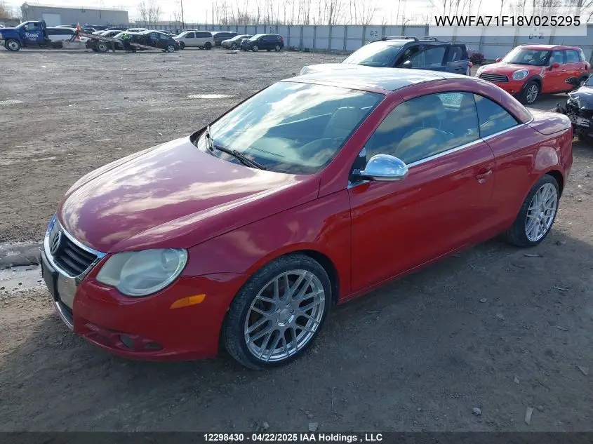 2008 Volkswagen Eos Lux VIN: WVWFA71F18V025295 Lot: 12298430