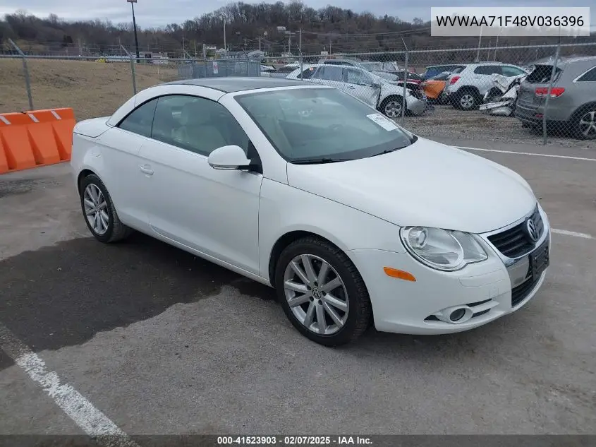 2008 Volkswagen Eos Komfort VIN: WVWAA71F48V036396 Lot: 41523903