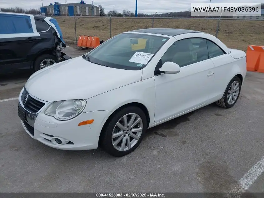 2008 Volkswagen Eos Komfort VIN: WVWAA71F48V036396 Lot: 41523903