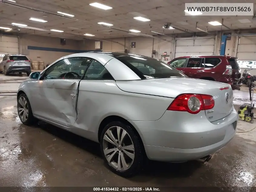 2008 Volkswagen Eos Vr6 VIN: WVWDB71F88V015626 Lot: 41534432