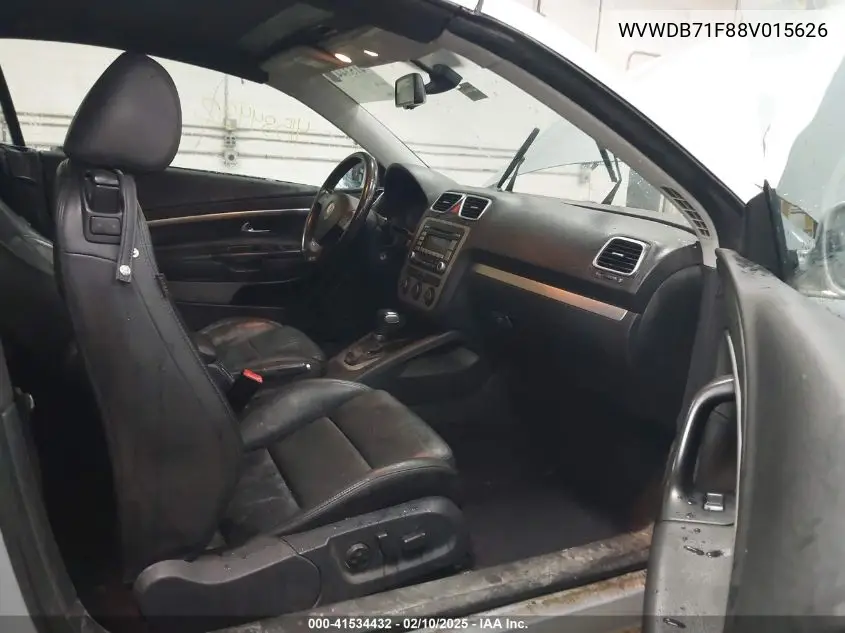2008 Volkswagen Eos Vr6 VIN: WVWDB71F88V015626 Lot: 41534432