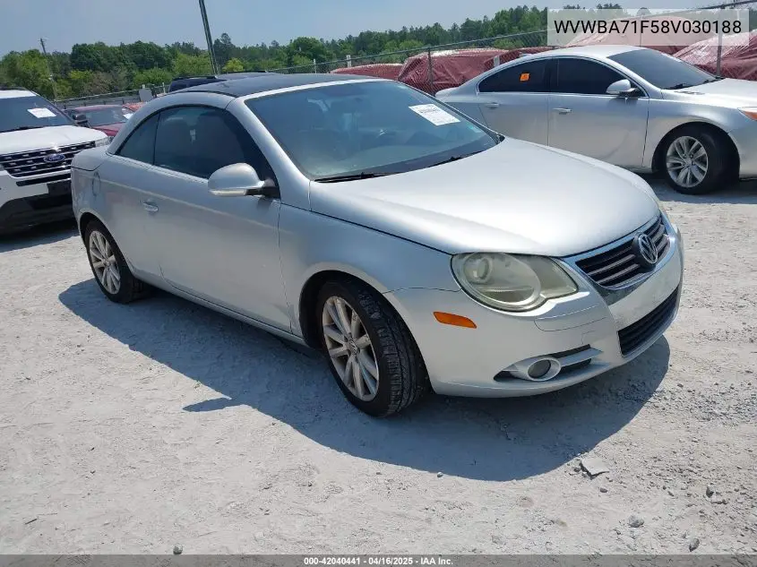 2008 Volkswagen Eos Komfort VIN: WVWBA71F58V030188 Lot: 42040441